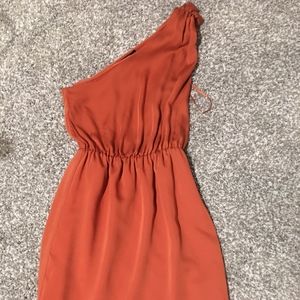 single-strapped dress